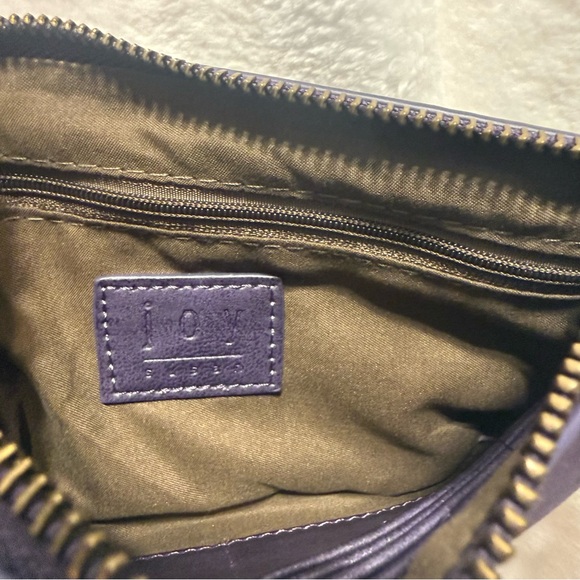 Joy Susan Deep Vegan Suede Purple Lux Wristlet Clutch - Picture 4 of 12